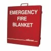 Sellstrom Emergency Fire Blanket - Red Metal Storage Cabinet Safety Supplies