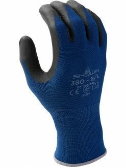 Showa 380 Waffle Pattern Foamed Nitrile Palm Work Gloves (Pack Of 12 Pairs)
