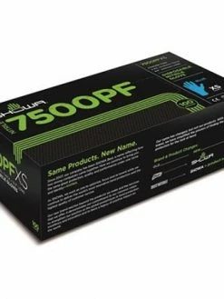 Work Gloves Showa 7500PF Blue Nitrile 4-Mil Biodegradable Powder-Free Examination Gloves - Box Of 100