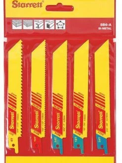 Starrett Fast Cut General Purpose Reciprocating Saw Blade Assortment, 5 Pack