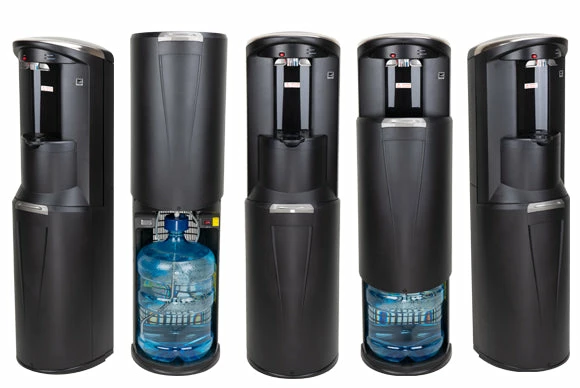 Commercial Water Filters And UV Parts Crystal Mountain Storm Commercial Grade Bottom-Load Black Contemporary Water Cooler (Hot & Cold)