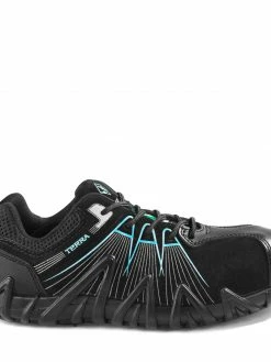 Terra Safety Footwear Terra Spider X Composite Toe Women's Safety Shoes | Black/Aqua | Sizes 5 - 10