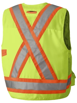 Pioneer Hi Viz Surveyor's Safety Vest - 150D Woven Twill Poly | Sizes Small - 4XL Hi-Vis Work Wear