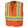 Pioneer Hi Viz Safety Vest - Tricot Poly Interlock - Adj. Sides | S/M - 4/5X Large Hi-Vis Work Wear