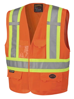 Pioneer Hi Viz Safety Vest - Tricot Poly Interlock - Adj. Sides | S/M - 4/5X Large Hi-Vis Work Wear