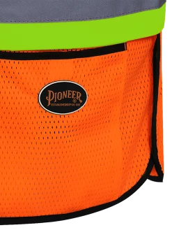 Hi-Vis Work Wear Pioneer Hi Viz Safety Tear-Away Poly Mesh Vest - One Size Fits Most