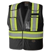 Pioneer Drop Shoulder Safety Tear-Away Vest - Poly Mesh | Black | Sizes Small - 5XL