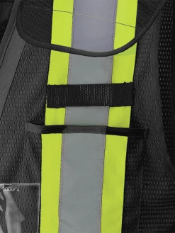 Pioneer Drop Shoulder Safety Tear-Away Vest - Poly Mesh | Black | Sizes Small - 5XL