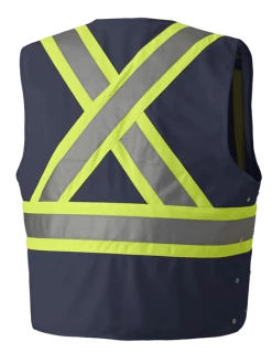 Pioneer Hi Viz Safety Vest - Tricot Poly Interlock - Adj. Sides | S/M - 4/5X Large Hi-Vis Work Wear