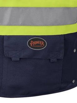 Pioneer Hi Viz Safety Vest - Tricot Poly Interlock - Adj. Sides | S/M - 4/5X Large Hi-Vis Work Wear