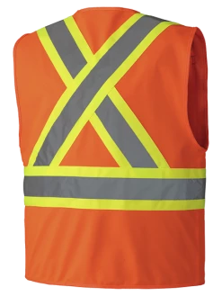Pioneer Hi Viz Zipper Front Safety Vest - Tricot Poly | Sizes Small - 5XL Hi-Vis Work Wear