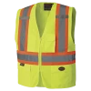 Pioneer Hi Viz Zipper Front Safety Vest - Tricot Poly | Sizes Small - 5XL Hi-Vis Work Wear