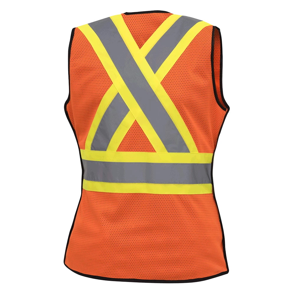 Hi-Vis Work Wear Pioneer Womens Breathable Mesh Tear-Away Safety Vest | XS-2XL