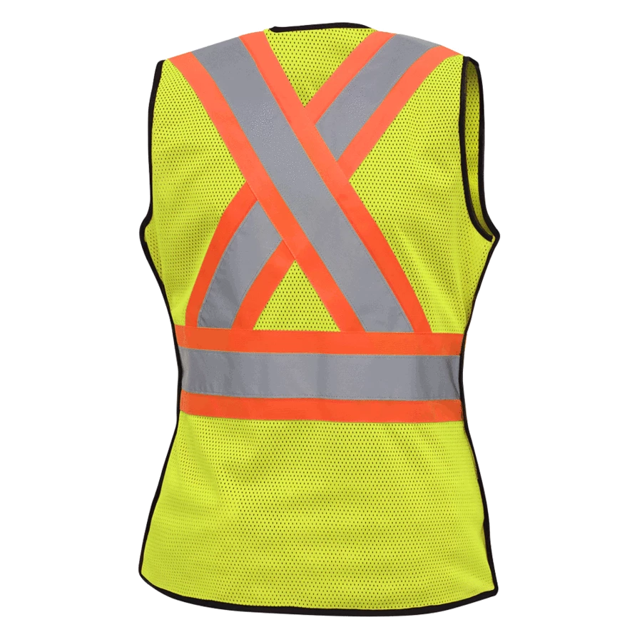 Hi-Vis Work Wear Pioneer Womens Breathable Mesh Tear-Away Safety Vest | XS-2XL