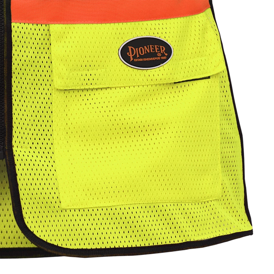 Hi-Vis Work Wear Pioneer Womens Breathable Mesh Tear-Away Safety Vest | XS-2XL