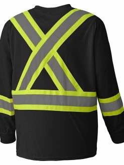 Hi-Vis Work Wear Pioneer Birdseye Long Sleeve Hi Vis Tee Shirt | XS -5XL