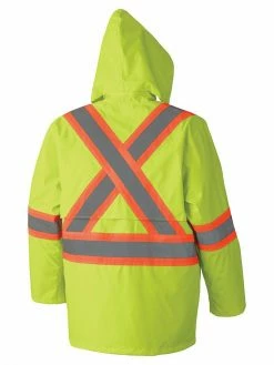Pioneer 210D Oxford Poly/PVC Waterproof Hi Vis Rain Suit | XS-4XL Hi-Vis Work Wear