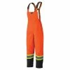 Hi-Vis Work Wear Pioneer Trilobal 300D Ripstop Waterproof Safety Bib Pants | S-4XL