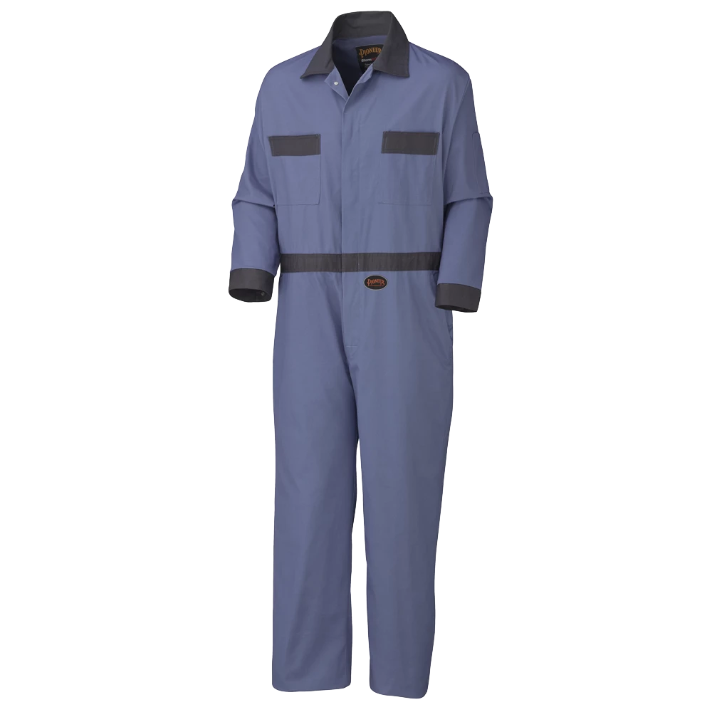Pioneer Coveralls With Concealed Brass Buttons - 100% Cotton | Navy | Sizes 36 - 60