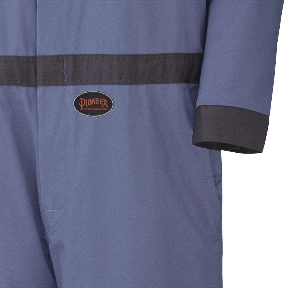 Pioneer Coveralls With Concealed Brass Buttons - 100% Cotton | Navy | Sizes 36 - 60