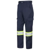 Pioneer Poly/Cotton Cargo Work Pants | Hi Viz | Navy | Sizes Waist 30" - 40"