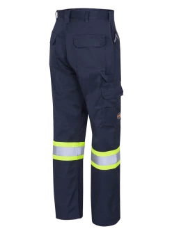 Pioneer Poly/Cotton Cargo Work Pants | Hi Viz | Navy | Sizes Waist 30" - 40"