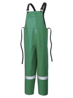 Ranpro CA-43® FR Chemical/Acid Resistant Safety Bib Pants - PVC/Poly | Green | Sizes Small - 4XL Flame Resistant Work Wear