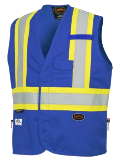 Pioneer FR-TECH 88/12 FR Safety Vest 7 Oz | Sizes S - 4XL Flame Resistant Work Wear