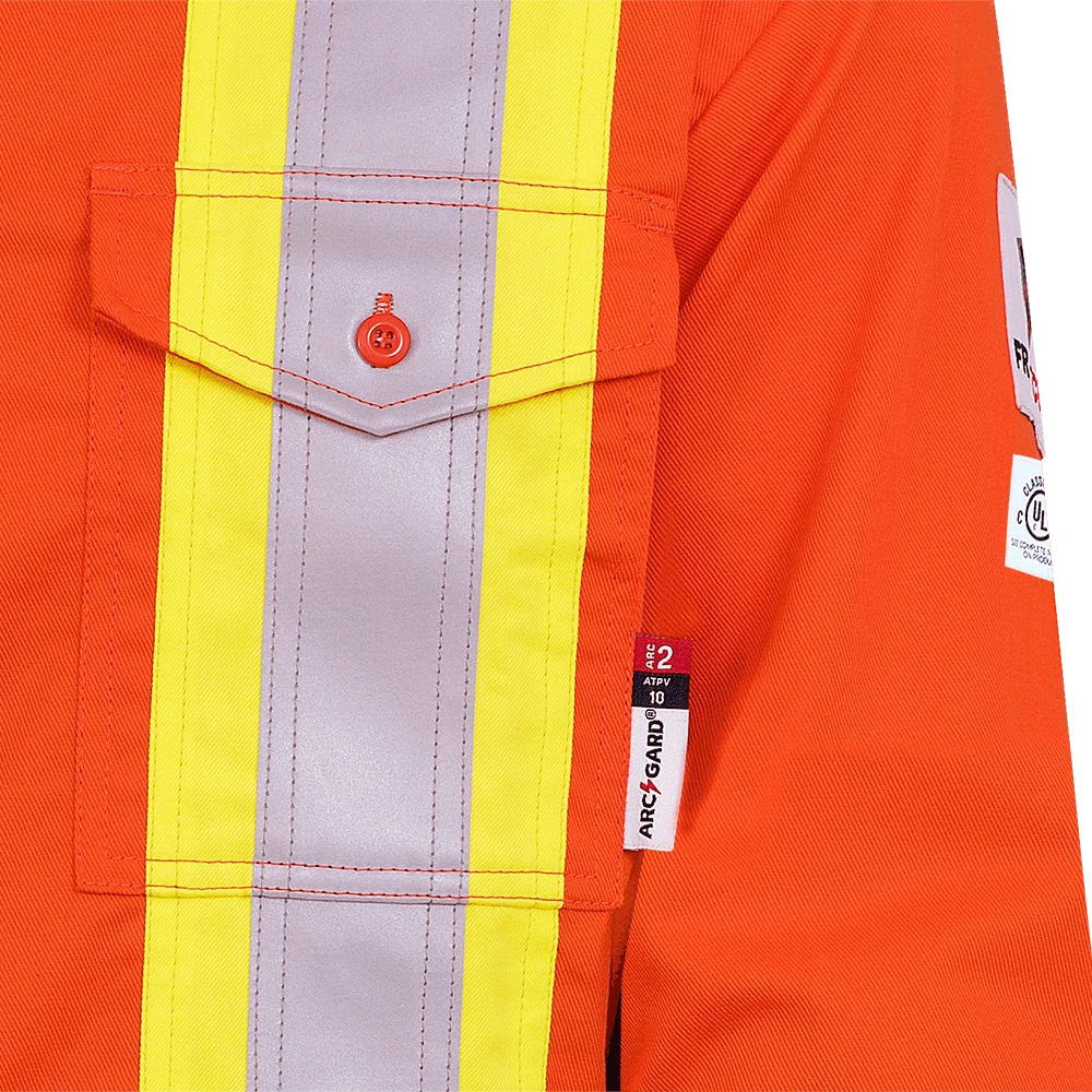 Pioneer FR-TECH® FR/ARC Rated 7 Oz Hi Viz Safety Shirt - 88/12 | Orange | Small - 4XL