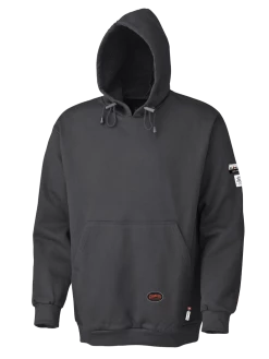 Flame Resistant Work Wear Pioneer 335 Flame Resistant Pullover Style Heavyweight Cotton Hoodie | Black | Sizes Small To 7XL