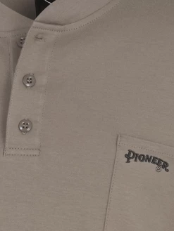 Flame Resistant Work Wear Pioneer 100% Cotton FR Interlock 7 Oz. Henley Shirt | Sizes S - 5XL