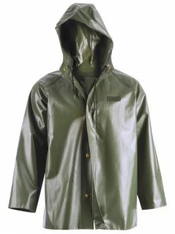 Work Wear Ranpro Canadian Heavy Duty Cold Flex Hooded Rain Jacket | Olive Green | S-4XL