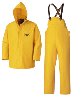 Pioneer FR Waterproof Heavy Duty 3 Piece Rainsuit | PVC/POLY/PVC | Yellow | Sizes S - 5XL Flame Resistant Work Wear