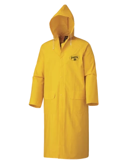 Pioneer FR Waterproof Long Coat - 48" Length - PVC/POLY/PVC | Yellow | Sizes S - 5XL Flame Resistant Work Wear