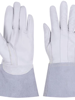 Flame Resistant Work Wear Ranpro FR Stags Tig Gloves | White | Sizes S - XL