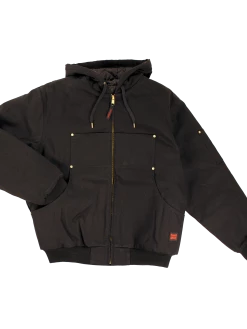 Tough Duck WJ30 Premium Hooded Bomber Jacket With Rib Knit Cuffs | S-5XL Work Wear