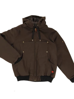 Tough Duck WJ30 Premium Hooded Bomber Jacket With Rib Knit Cuffs | S-5XL Work Wear