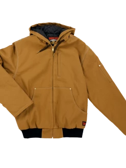 Tough Duck WJ35 Premium Hooded Bomber Jacket With Storm Cuffs | S-3XL