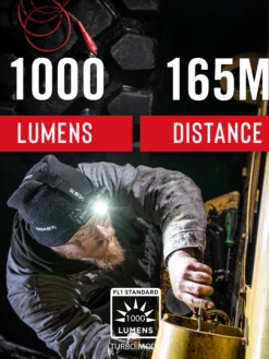 Coast Products Coast® XPH30R Rechargeable Dual Power LED Headlamp - 1000 Lumens - 3 Light Levels - 165M Beam Lighting