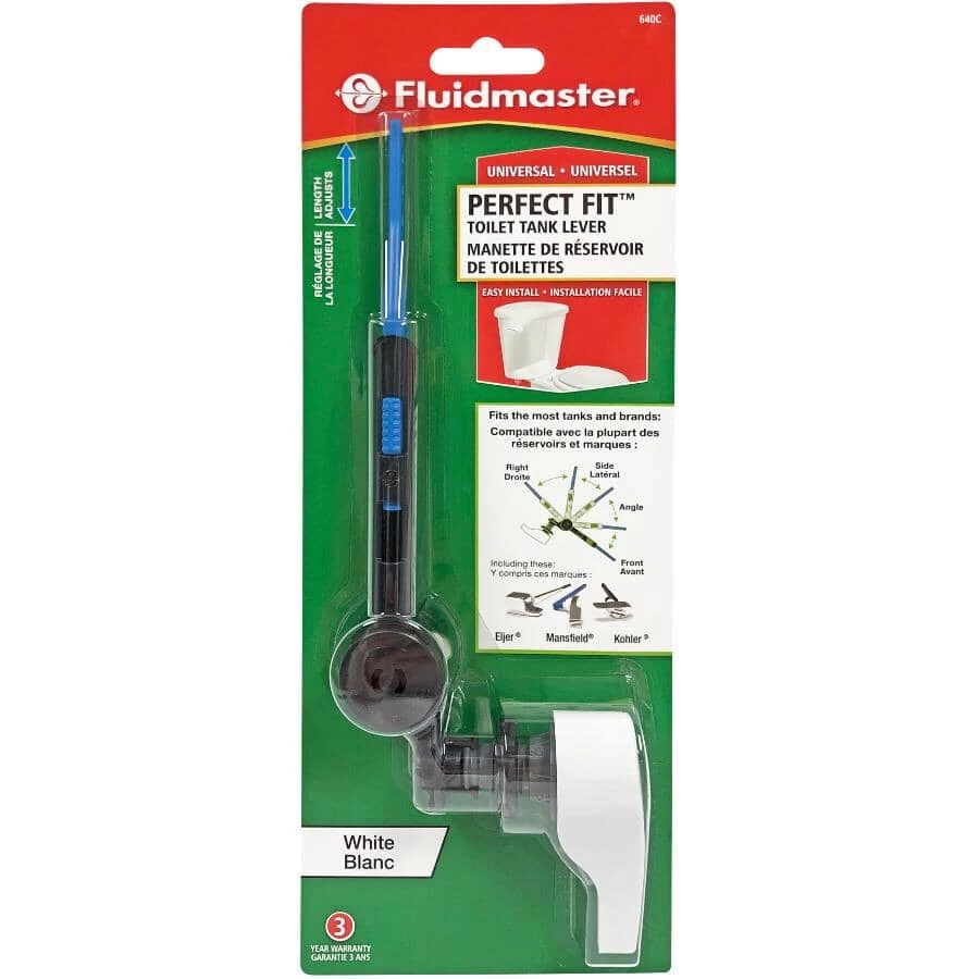 Fluidmaster Adjustable White Toilet Lever Maintenance Supplies