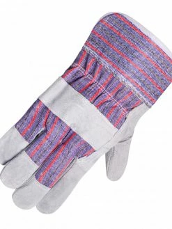 Horizon Cotton Back Cowsplit Palm Leather Work Gloves | Pack Of 12 Pairs