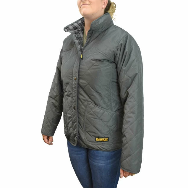 DeWalt Workwear DEWALT® DCHJ084 Women's Flannel Lined Quilted Jacket Kitted With Battery | Sizes S - 3XL