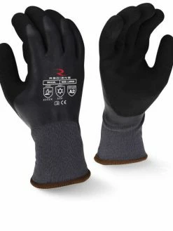 Work Gloves Radians Waterproof Acrylic Lined Winter Work Glove With Sandy Latex Palm - Pack Of 12 Pairs