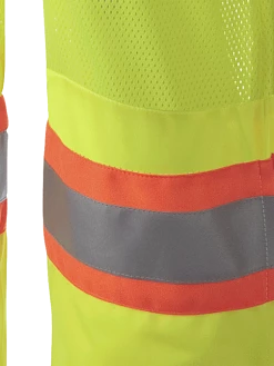 Pioneer Poly Knit Traffic Safety Overall With Breathable Mesh Leg Panels | Yellow | M-4XL