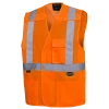 Hi-Vis Work Wear Pioneer Hi Viz Tear-Away Mesh Safety Vest W/ 2" Tape | Sizes Small - 5XL