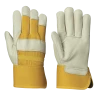 Pioneer 531 Premium Rubberized Cuff One-Piece Palm Cowgrain Gloves (Outside Elastic) | Pack Of 12 Pairs Work Gloves