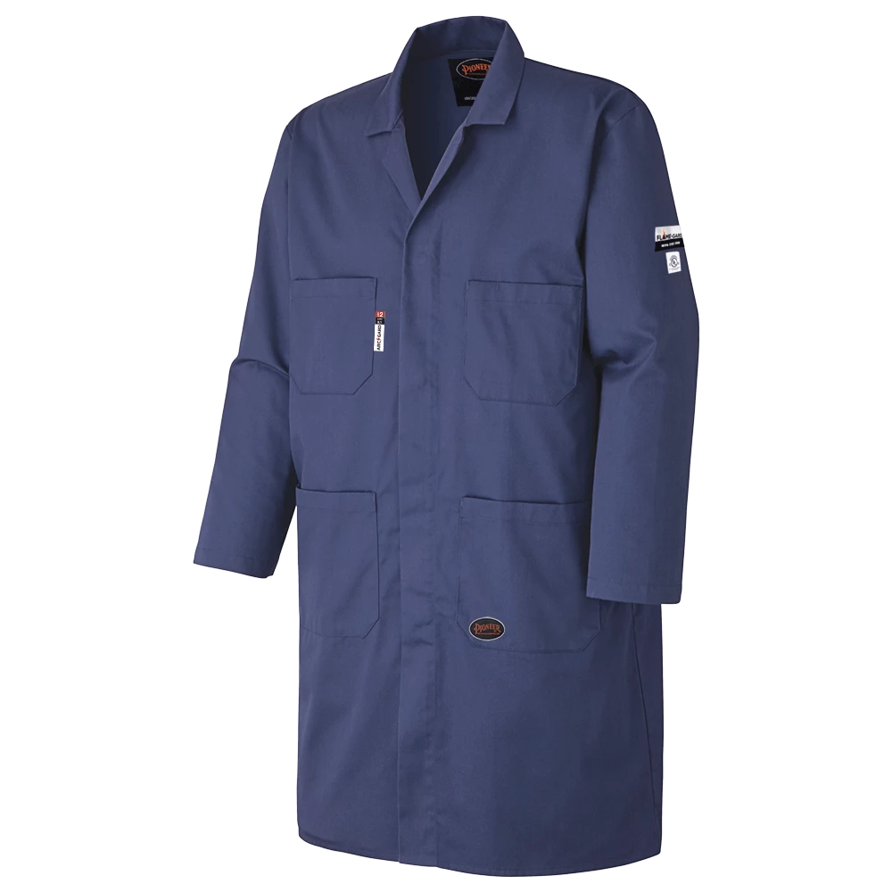 Pioneer Flame-Gard FR/ARC Shop Coat | Navy | Sizes S - 5XL Flame Resistant Work Wear