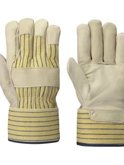 Work Gloves Pioneer 536 Fitter's Cowgrain Gloves (Inside Elastic) | Pack Of 12 Pairs