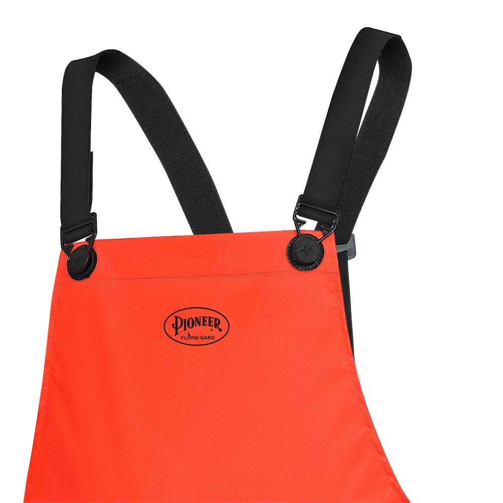 Hi-Vis Work Wear Pioneer 576P FR Poly/PVC Hi Vis Bib Pant | Orange | S-4XL