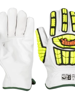Pioneer Cut And Impact-Resistant Goatskin Driver's-Style Gloves (Cut Level A5) Work Gloves